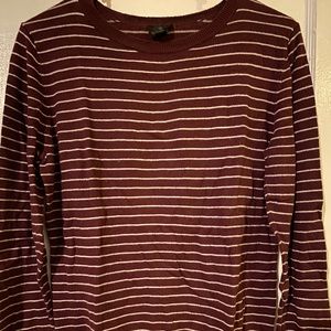 Burgundy Striped Sweater